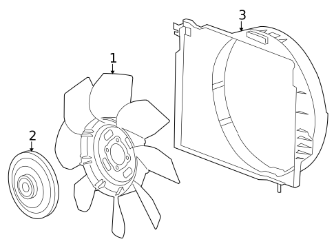 Cooling Fan, Clutch & Motor for 2009 Hummer H3T #0