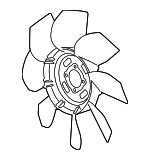 1580698 - Cooling System: ACDelcoâ„¢ Fan Blade for Chevrolet: Colorado | GMC: Canyon | Hummer: H3, H3T Image