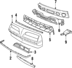 10029239 - Body: Impact Bar for Buick: Skyhawk | Pontiac: J2000 Sunbird, Sunbird Image