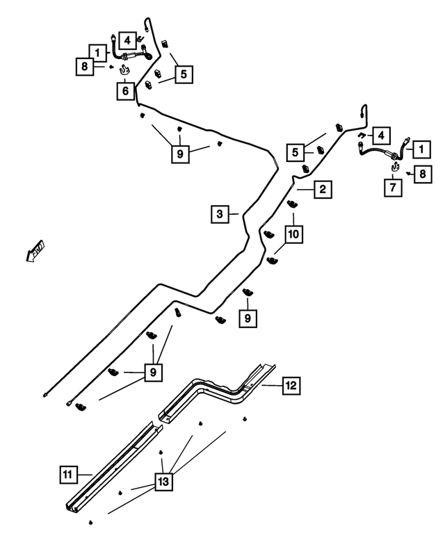 68073199AB - Brakes: Brake Line Clip for Mopar Image
