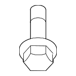6100583 - Electrical: Child Seat Bracket Bolt for Dodge: Dakota, Viper | Jeep: Wrangler | Ram: Dakota Image