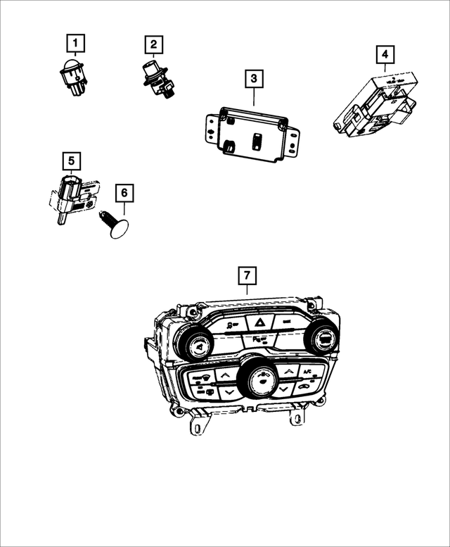 68293641AD - Air Conditioners and Heaters: Vehicle Feature Controls Center Stack for Mopar Image