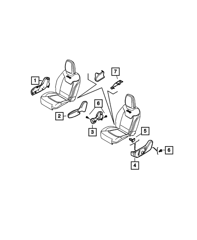 5XE81GTVAA - Interior Trim: Seat Shield, Right for Mopar Image