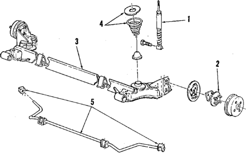 Rear Axle for 1988 Oldsmobile Cutlass Calais #0