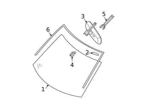 Glass - Windshield for 2010 Nissan TITAN #0