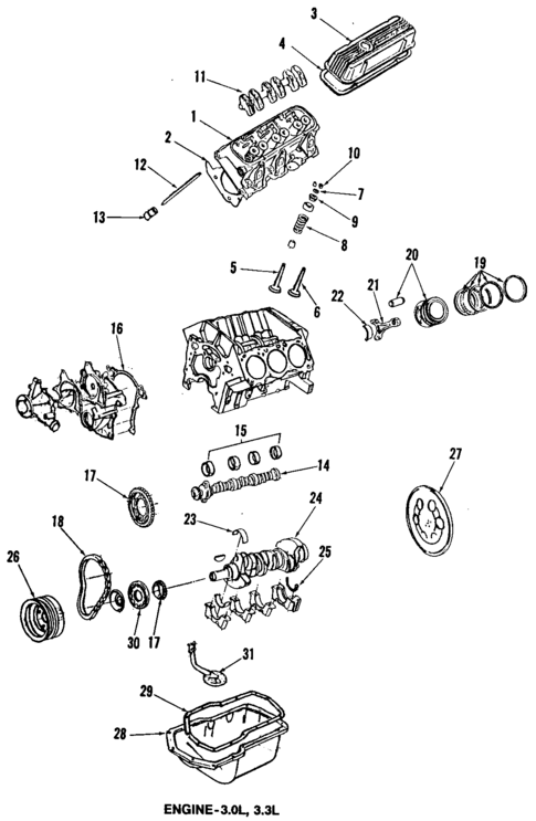 Engine for 1988 Oldsmobile Cutlass Calais #0