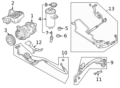 Pump & Hoses for 2010 BMW X5 #1