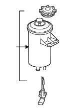32416782538 - Steering: Reservoir for BMW: 525i, 525xi, 528i, 528i xDrive, 528xi, 530i, 530xi, 535i, 535i GT, 535i xDrive, 535xi, 545i, 550i, 645Ci, 650i, 745i, 745Li, 750i, 750Li, 760i, 760Li, Alpina B7, X5 Image