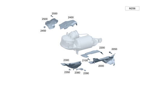 Shielding and Soundproofing At Engine, Transmission, Front Axle Transmission for 2020 Mercedes-Benz GLS450 #0