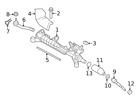 Steering Gear & Linkage for 2012 Lincoln MKX #0