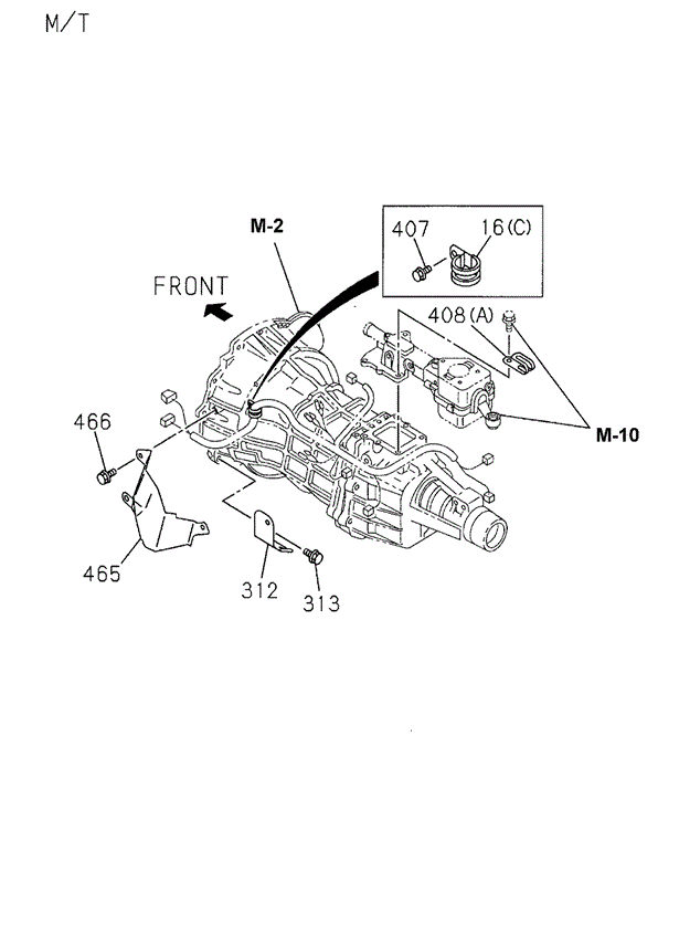 Wire Harness Bracket (Transmission) (1) for 1998 Honda Passport #0