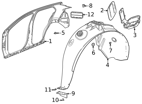 Quarter Panel & Components for 2023 Buick Encore GX #0