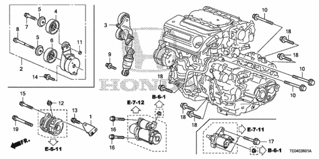 Alternator Bracket (V6) for 2010 Honda Accord #0