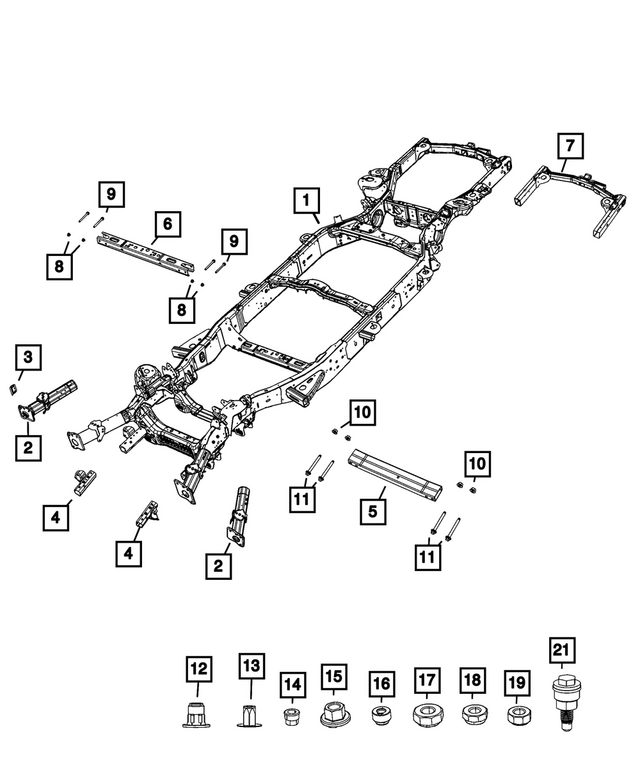 6510975AA - Frame, Bumper and Fascia: Battery Cable Mounting Stud for Mopar Image image
