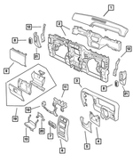5EB76LAZAE - : Instrument Panel End Cap, Right for Mopar Image