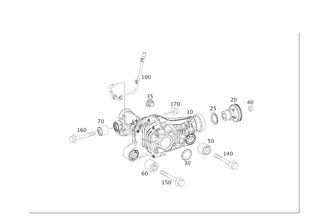 1643380020 - Front Axle: Flange for Mercedes-Benz: GL320, GL350, GL450, GL550, GL63 AMG, GLE300d, GLE350, GLE400, GLE43 AMG, GLE450 AMG, GLE550e, GLE63 AMG, GLE63 AMG S, GLS350d, GLS450, GLS550, GLS63 AMG, ML250, ML320, ML350, ML400, ML450, ML500, ML550, ML63 AMG, R320, R350, R500 Image image