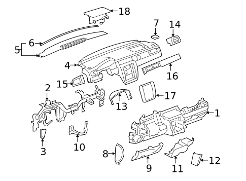 Instrument Panel for 2011 Chevrolet Silverado 3500 HD #7