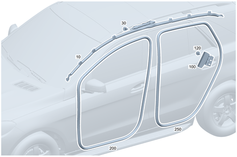 Head Side Air Bag, Door Edge Guard for 2024 Mercedes-Benz EQE AMG SUV #0