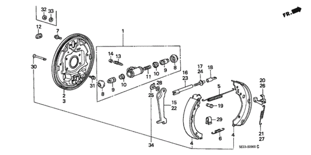 Rear Brake Shoe for 1986 Honda Accord #0