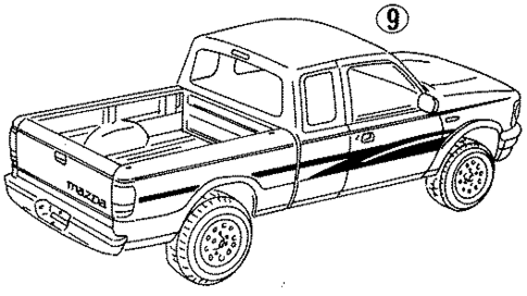 Stripe Tape for 1995 Mazda B3000 #2