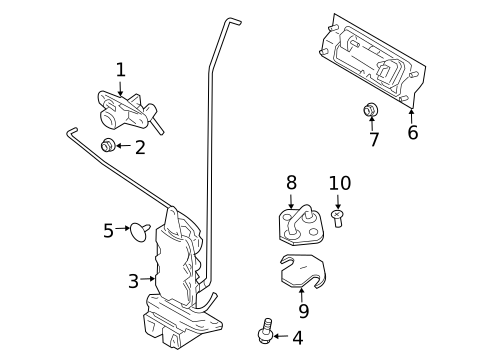 Lock & Hardware for 2005 Suzuki Aerio #2