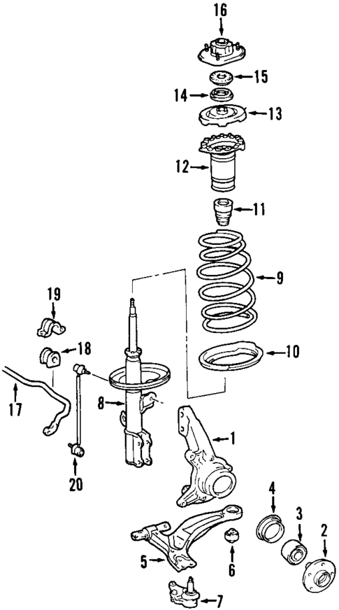 Suspension Components for 2001 Toyota Sienna #1