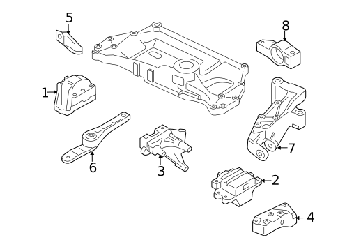 Engine & Trans Mounting for 2011 Audi A3 #0