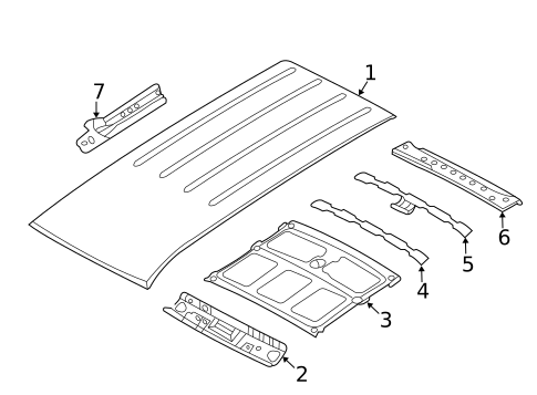 Roof & Components for 2014 Kia Sedona #1