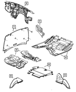 55197309AB - Body Sheet Metal Except Doors: Hood Insulation for Mopar Image