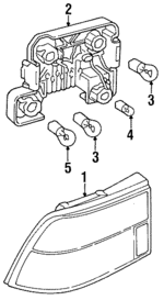 9085358 - Electrical: Tail Lamp Assembly for Saab: 9000 Image