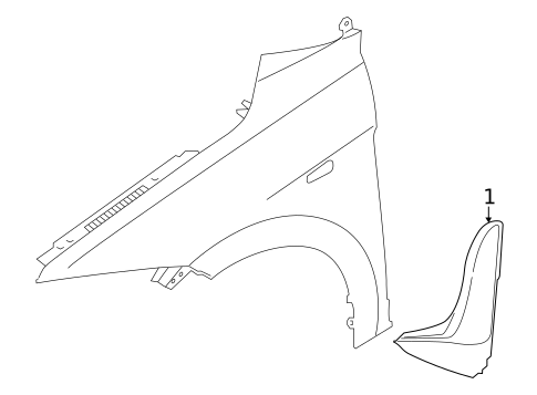 Exterior Trim - Fender for 2020 Hyundai Elantra #0