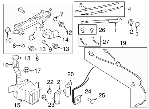 jo0513ページ Wiper & Washer Components for 2013 Subaru Impreza | OEM
