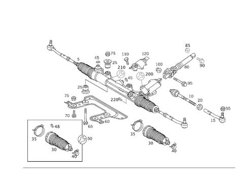 Steering Gear and Steering Linkage for 2005 Mercedes-Benz CL55 AMG #0