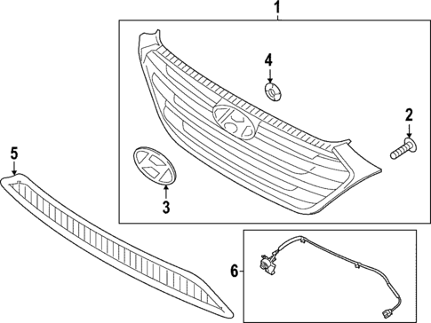 Grille & Components for 2020 Hyundai Tucson #0