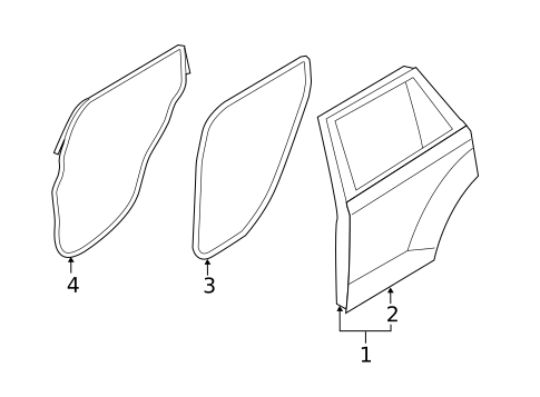 Door & Components for 2012 Ford Edge #1
