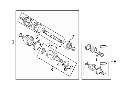 Drive Axles for 2008 Scion xD #0