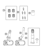 68206631AA - Wheels: Valve Stem Cap Kit for Mopar Image