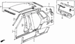 70414SB6310ZZ - Body/Air Conditioning: GUTTER, L. ROOF SIDE for Honda Image