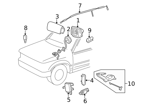 Air Bag Components for 2007 Mercury Mariner #0