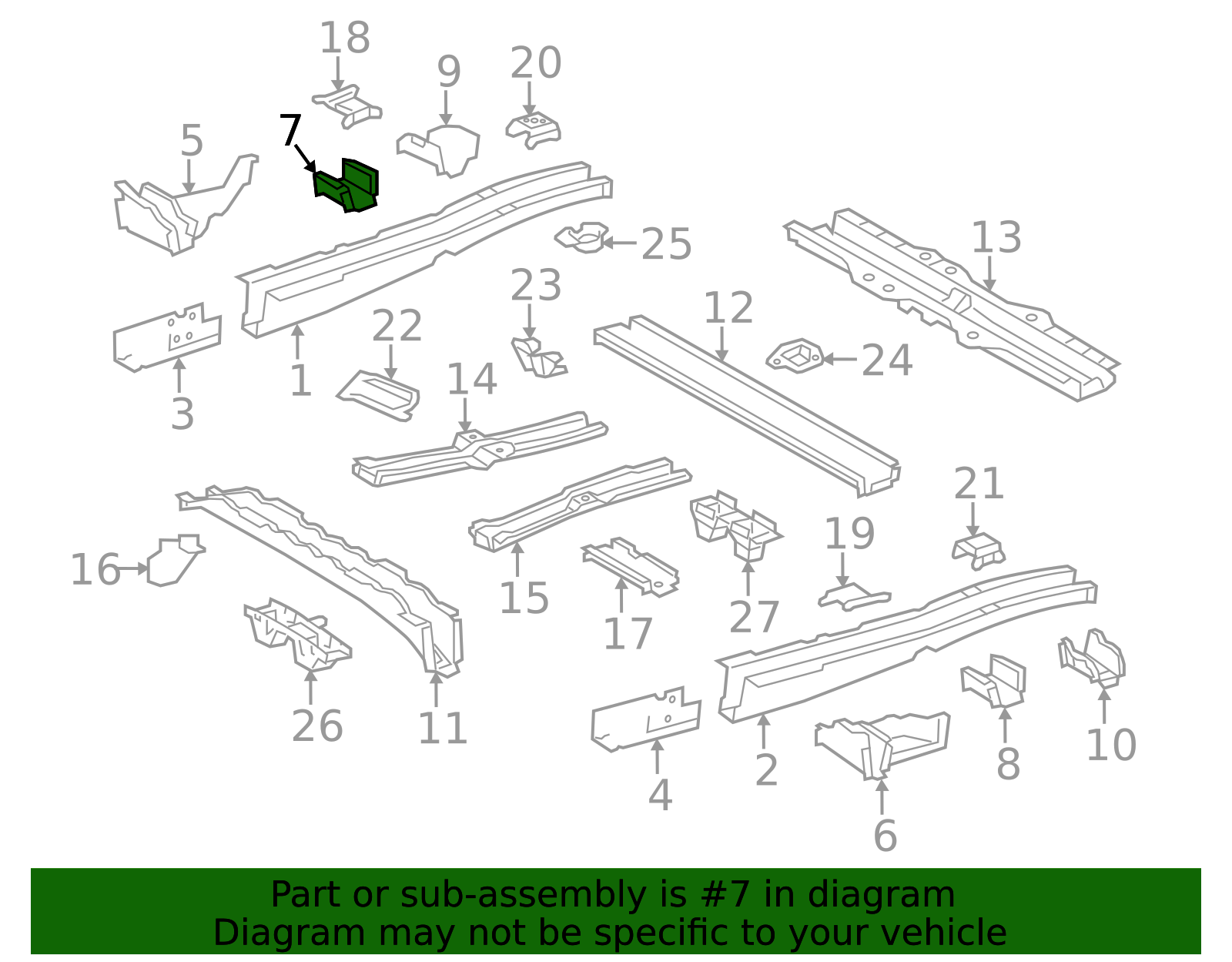 57313-08010 - Floor Side Rail Bracket 2004-2020 Toyota Sienna | Longo ...