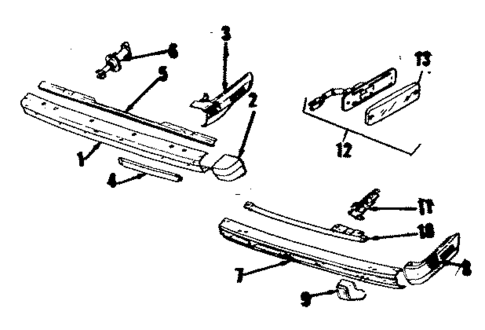 Bumper Assembly for 1986 Subaru DL #1