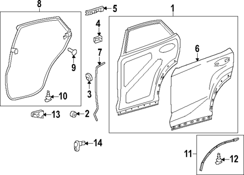 Door & Components for 2020 Lexus NX300 #0