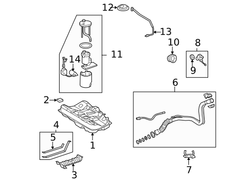 Fuel System Components for 2009 Toyota Camry #2