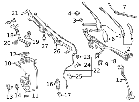 Windshield Wiper Motor for 2018 Mercedes-Benz E63 AMG S #0