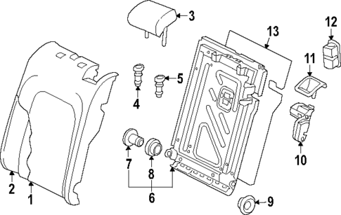 Rear Seat Components for 2023 Volkswagen GTI #1