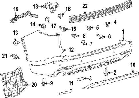 Bumper & Components - Rear for 2025 Toyota Grand Highlander #1