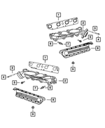 6104710AA - 5.7L Gas; Engine: Hex Flange Lock Nut, Mounting for Mopar Image