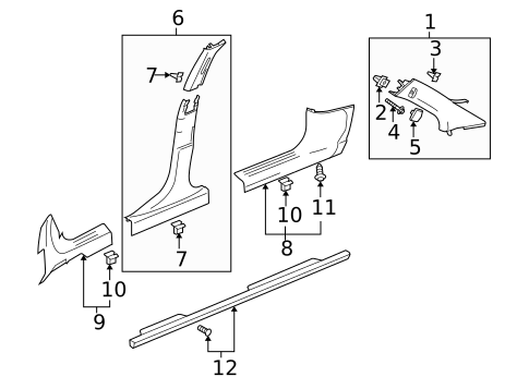 Interior Trim - Pillars for 2008 Chevrolet Malibu #1