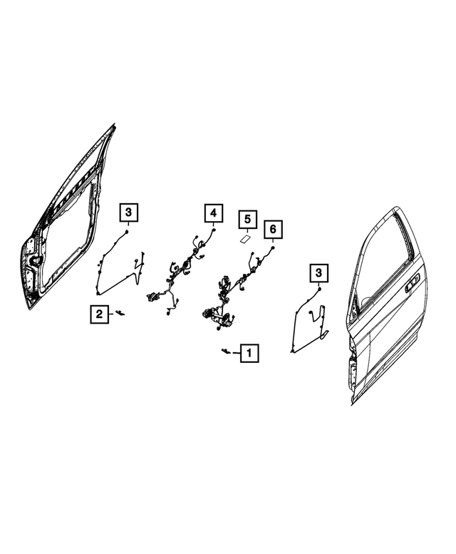 68475627AA - : Front Door Wiring for Mopar Image