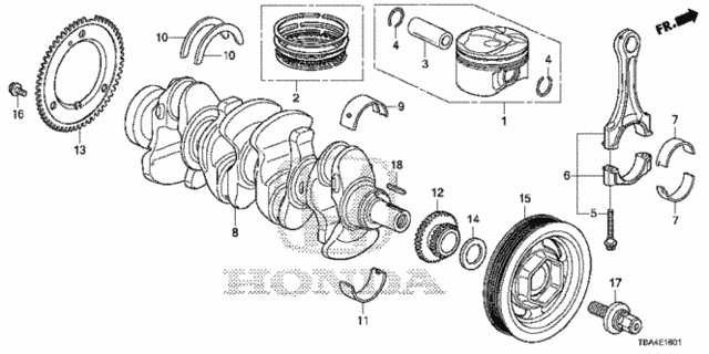 Crankshaft - Piston (2.0L) for 2016 Honda Civic #0